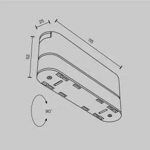 Holder for luminaire Radity White TRA084FC-11SW