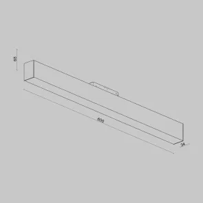 Magnetic track light TR012-2-20W3K-B
