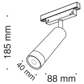Magnetna tirna svetilka TR019-2-7W4K-B