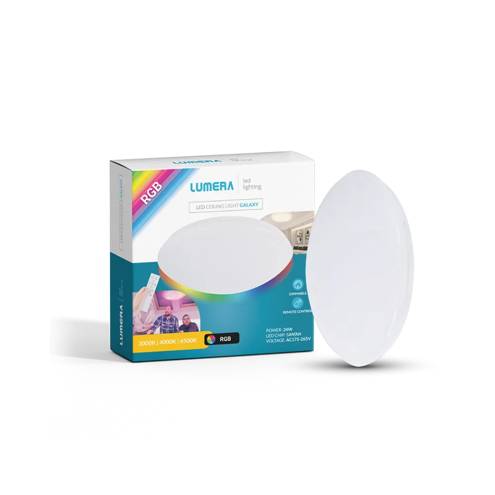 LUMERA LED plafonjera Lumera Lighting 24W, RGB, dimabilna s daljinskim upravljalnikom - GALAXY