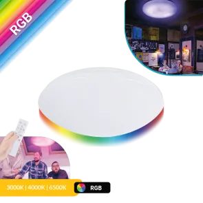 LUMERA LED plafonjera Lumera Lighting 24W, RGB, dimabilna s daljinskim upravljalnikom - GALAXY