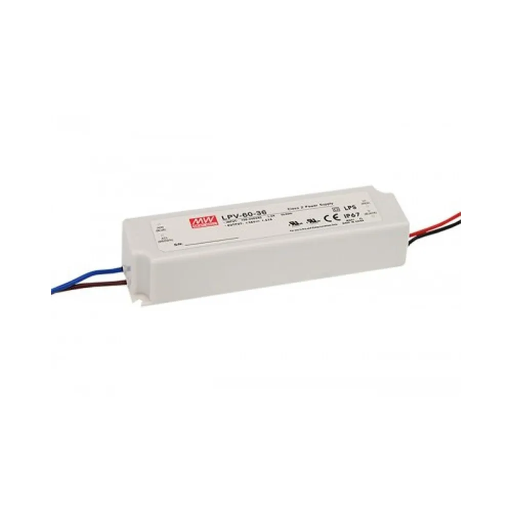 MEAN WELL LED power supply Mean Well 60W, 48V, IP67 - LPV-60-48