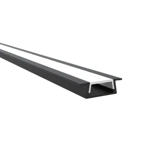 GREEN TECH Aluminum Profile Green Tech 21.5 x 6.8 x 1000 mm, built-in, black color - AP-11MM03-BK