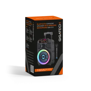 GIGATECH Zvočnik Gigatech BSK-510 (FM/USB/TF/bluetooth) 8" karaoke z brezžičnim mikrofonom