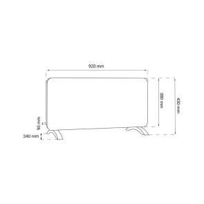 GREEN TECH Convector Panel Heater Green Tech 2000W, WiFi / Tuya app, electric - HPB-2000W