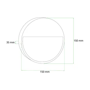 GREEN TECH LED zidna svjetilka Green Tech MERCURY, 3W, 3000K, IP54 - KFB-1113