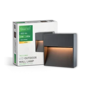 GREEN TECH LED zidna svjetiljka Green Tech VENUS, 3W, 3000K, IP54 - KFB-1111