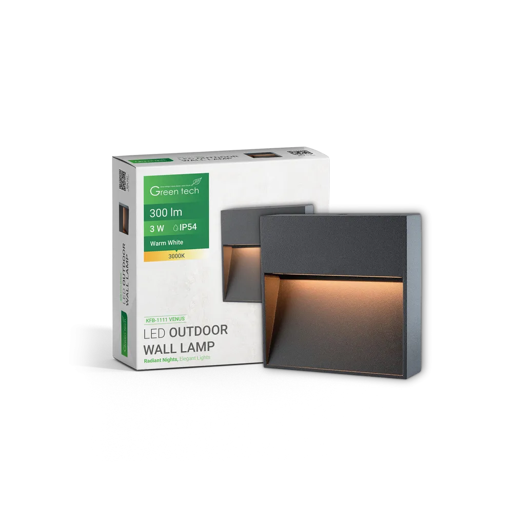 GREEN TECH LED wall lamp Green Tech VENUS, 3W, 3000K, IP54 - KFB-1111