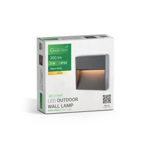 GREEN TECH LED wall lamp Green Tech VENUS, 3W, 3000K, IP54 - KFB-1111
