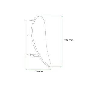 GREEN TECH LED wall lamp Green Tech PLUTO, 7W, 3000K, IP54 - KFB-8620