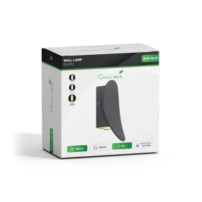 GREEN TECH LED wall lamp Green Tech PLUTO, 7W, 3000K, IP54 - KFB-8620