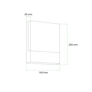 GREEN TECH LED wall lamp Green Tech JUPITER, 15W, 3000K, IP54 - KFB-6002