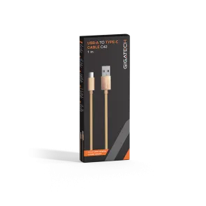 GIGATECH USB na C kabel Gigatech C42 1m, zlat