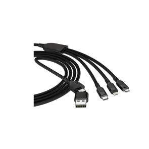 GIGATECH USB Type-C to Micro, Type-C and Lightning Cable Gigatech C55 6 in 1, 1.2m, black