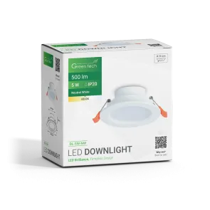 GREEN TECH LED svetilka Green Tech 5W, 4000K, bela barva - DL-5W-NW