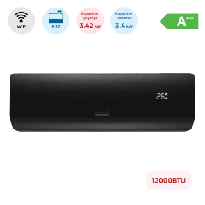 GREEN TECH Air Conditioner Green Tech 12000BTU, 3.4kW, A++, R32, -15°C ~ 53°C, WiFi, black - 12-IN82B-WIFI