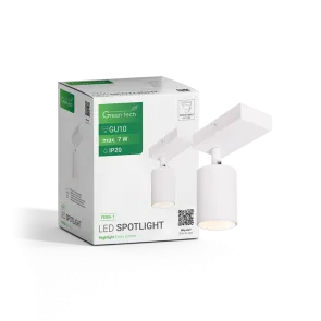 GREEN TECH LED spotlight Green Tech, GU10 X 1 pcs, white color - FEBA-1