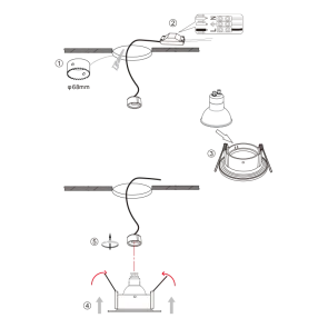 GREEN TECH Ohišje za LED žarnico Green Tech, GU10, IP65, bela barva, 85 mm - DWC-R1W