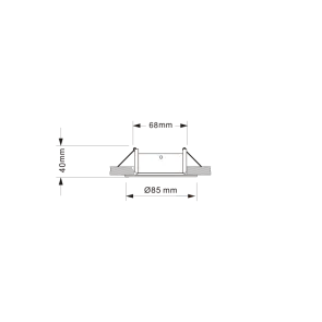 GREEN TECH Ohišje za LED žarnico Green Tech, GU10, IP65, bela barva, 85 mm - DWC-R1W