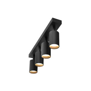 GREEN TECH LED reflektor Green Tech, GU10 X 4 kosi, črna barva - ZARA-4