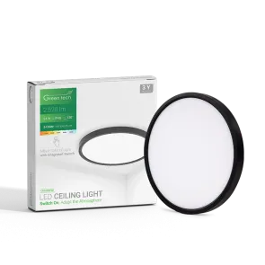GREEN TECH LED stropna svetilka Green Tech 24W, 5 CCT 3000K-3500K-4000K-5000K-6500K, fi40 cm - CNX-24W-BK