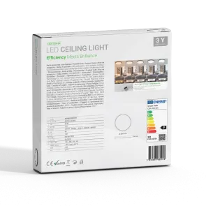 GREEN TECH LED ceiling light Green Tech 20W, 5 CCT 3000K-3500K-4000K-5000K-6500K, fi30 cm - CNX-20W-BK