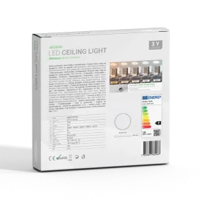 GREEN TECH LED stropna svetilka Green Tech 18W, 5 CCT 3000K-3500K-4000K-5000K-6500K, fi22 cm WH - CNX-18W-WH