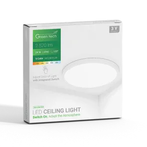 GREEN TECH LED ceiling light Green Tech 24W, 5 CCT 3000K-3500K-4000K-5000K-6500K, diameter 40 cm - CNX-24W-WH