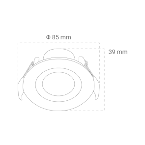 GREEN TECH LED svetilka Green Tech 400 lm, 5W, 3CCT, 3000K-4000-6500K, bela - DWX-5WH