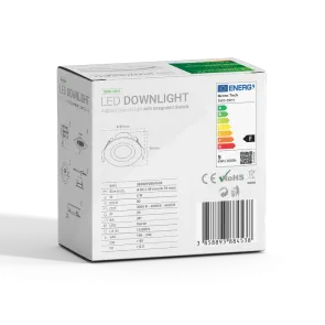 GREEN TECH LED svetilka Green Tech 400 lm, 5W, 3CCT, 3000K-4000-6500K, bela - DWX-5WH
