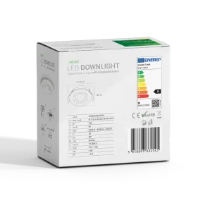 GREEN TECH LED downlight Green Tech 800 lm, 9W, 3CCT, 3000K-4000-6500K, bela - DWX-9WH