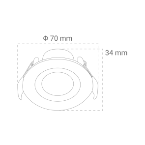 GREEN TECH LED downlight Green Tech 240 lm, 3W, 3CCT, 3000K-4000-6500K, črn - DWX-3BK