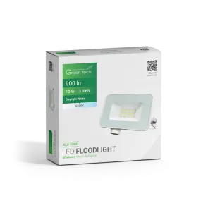 GREEN TECH LED reflektor Green Tech 900 lm, 10W, 6500K, IP65, bel - ALX-10WH
