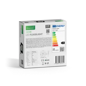 GREEN TECH LED reflektor Green Tech 900 lm, 10W, 6500K, IP65, črn - ALX-10BK