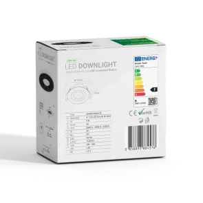 GREEN TECH LED downlight Green Tech 800 lm, 9W, 3CCT, 3000K-4000-6500K, black - DWX-9BK