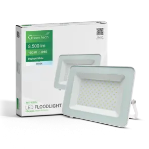 GREEN TECH LED spotlight Green Tech 8500 lm, 100W, 6500K, IP65, white - ALX-100WH