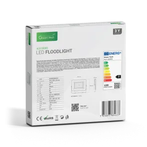 GREEN TECH LED reflektor Green Tech 8500 lm, 100W, 6500K, IP65, bel - ALX-100WH