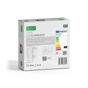 GREEN TECH LED spotlight Green Tech 1700 lm, 20W, 6500K, IP65, black - ALX-20BK