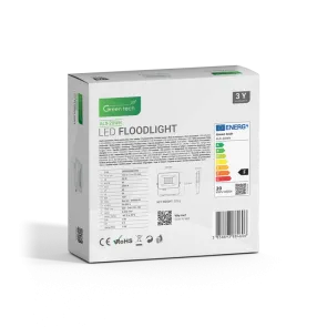 GREEN TECH LED reflektor Green Tech 1700 lm, 20W, 6500K, IP65, bel - ALX-20WH