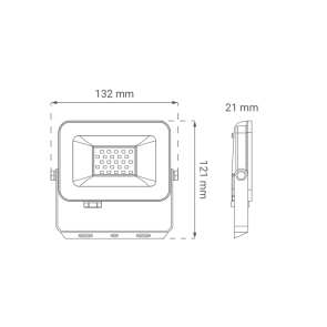 GREEN TECH LED reflektor Green Tech 1700 lm, 20W, 6500K, IP65, bel - ALX-20WH
