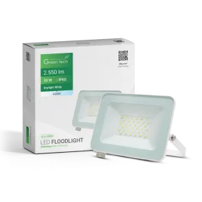 GREEN TECH LED spotlight Green Tech 2550 lm, 30W, 6500K, IP65, white - ALX-30WH