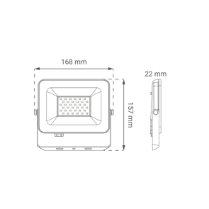 GREEN TECH LED reflektor Green Tech 2550 lm, 30W, 6500K, IP65, bel - ALX-30WH