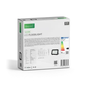 GREEN TECH LED spotlight Green Tech 4250 lm, 50W, 6500K, IP65, black - ALX-50BK