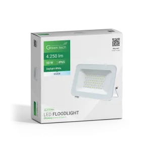 GREEN TECH LED spotlight Green Tech 4250 lm, 50W, 6500K, IP65, white - ALX-50WH