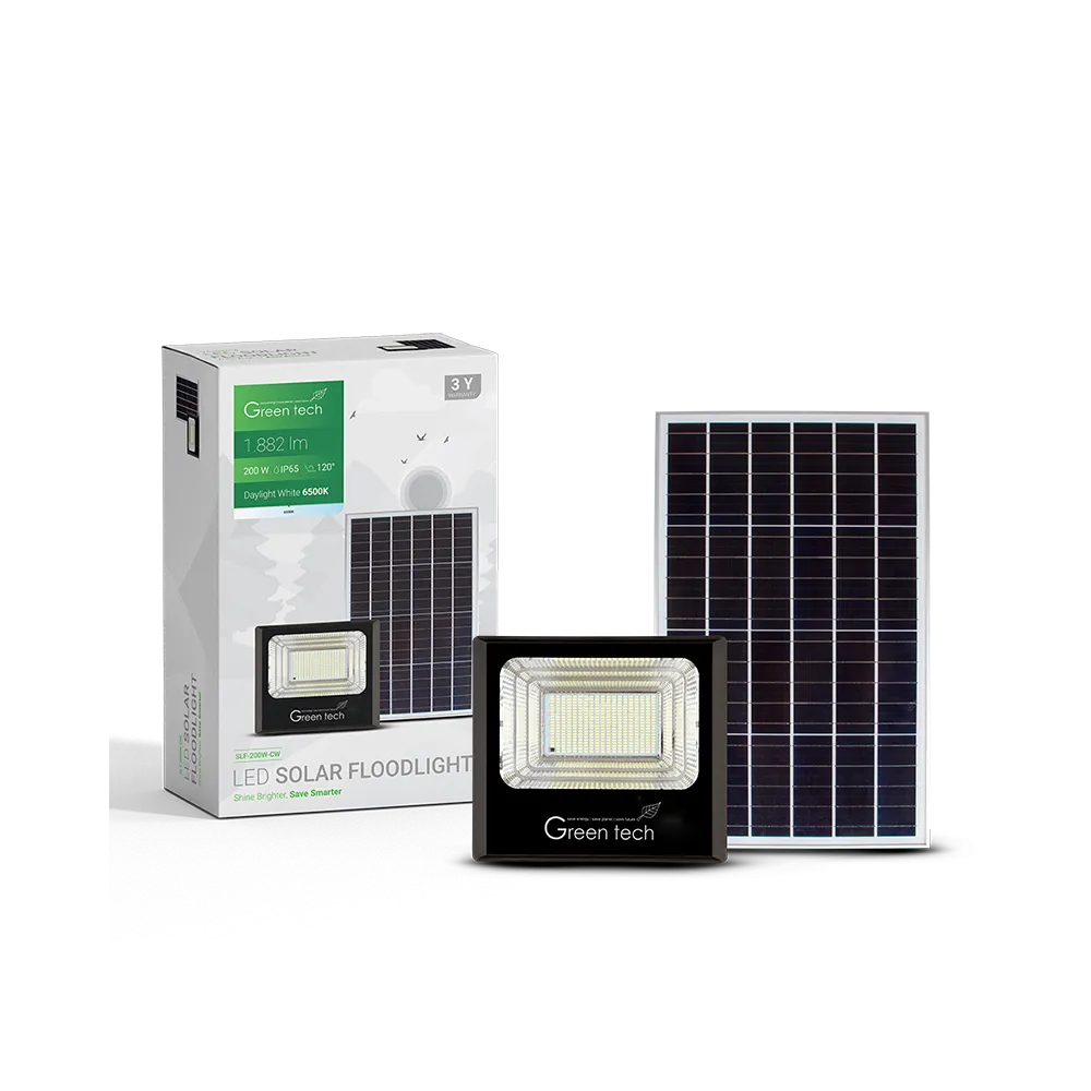 GREEN TECH LED solarni reflektor Green Tech 200W, 6500K, IP65 - SLF-200W-CW