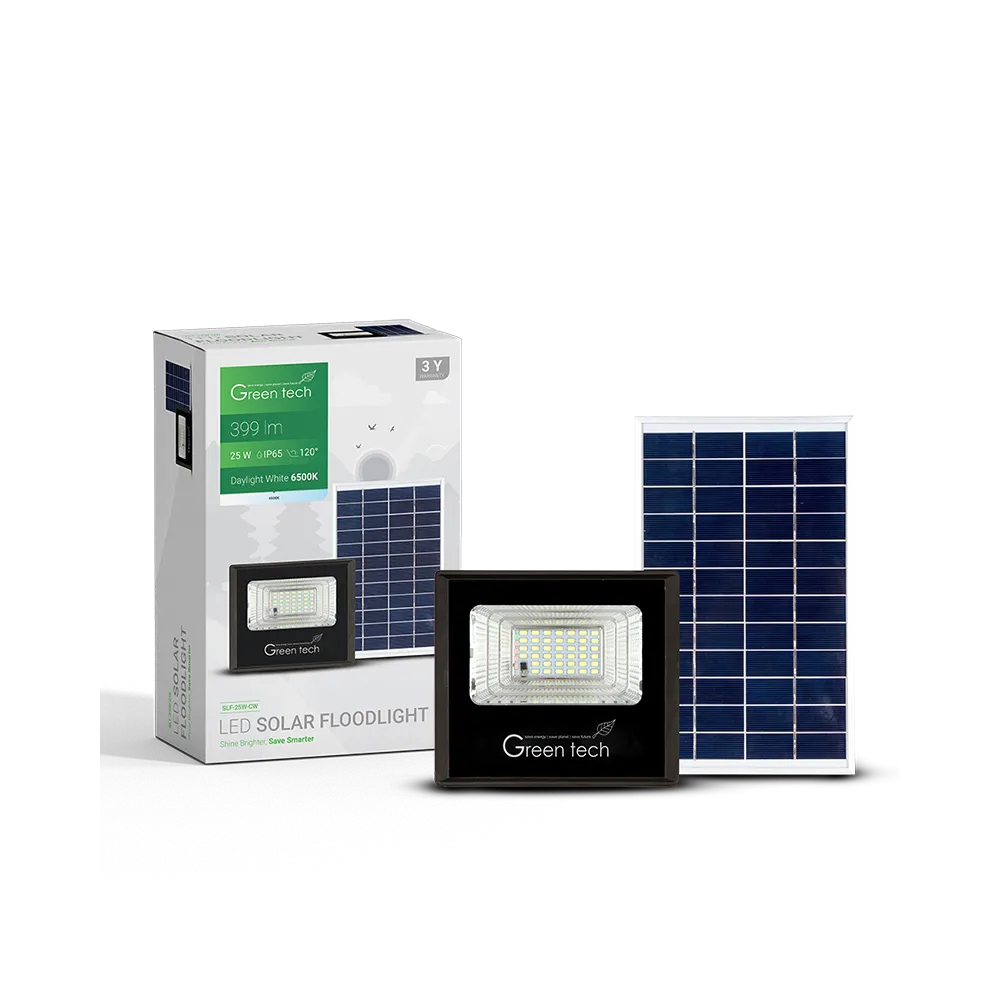 GREEN TECH LED solarni reflektor Green Tech 25W, 6500K, IP65 - SLF-25W-CW