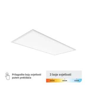 GREEN TECH LED panel Green tech 595 x 1195 x 30 mm 60W, 3 CCT, 130lm/W, Philips driver - PLX60120