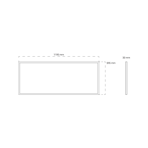 GREEN TECH LED panel Green tech 595 x 1195 x 30 mm 60W, 3 CCT, 130lm/W, Philips driver - PLX60120