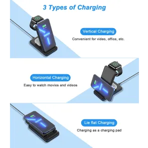 GIGATECH Wireless Charger for Smartphone, Smartwatch and Headphones 15W WT-Q6