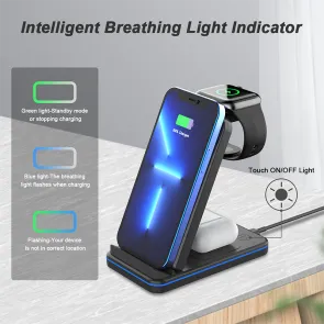 GIGATECH Wireless Charger for Smartphone, Smartwatch and Headphones 15W WT-Q6